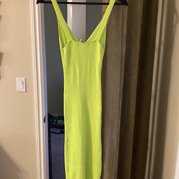Lime green tank sweater dress. Stretchy. Fits up to a medium. Guess by JLo. - Picture 2 of 3
